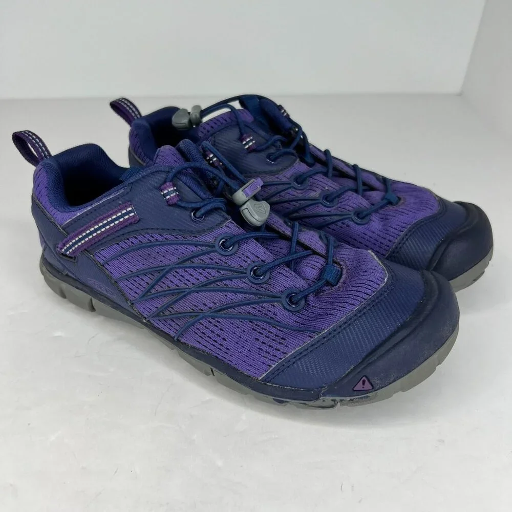 Keen Boys CD-C 011119 Blue Purple Lace Up Round Toe Low Size 5Y Athletic Shoes
